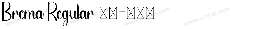 Brema Regular 常规字体转换
